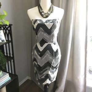 Banana republic linen print dress w pockets